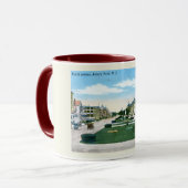 Vierte Ave, Asbury Park NJ Vintag Style Tasse (Vorderseite Links)