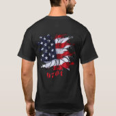 Vierte Blume des Patriotischen Friedens T-Shirt (Rückseite)