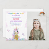 Vierte Blumenschlucht Geburtstagsfeier Einladung m (Vorne/Hinten)