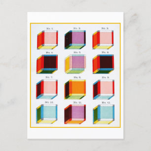 Vierte Dimension Tesseracts Vintage Postkarte
