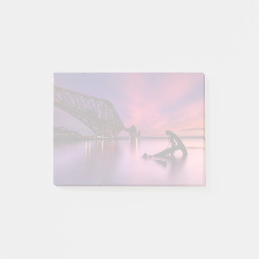 Vierte Eisenbahnbrücke bei Sunset| Schottland Post-it Klebezettel (Vorderseite)
