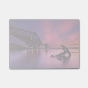 Vierte Eisenbahnbrücke bei Sunset Schottland Post-it Klebezettel