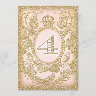 Vierte Geburtstags-einst Prinzessin Einladung