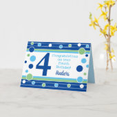 Vierte Geburtstagskarte Personalisiert! Karte (Gelbe Blume)