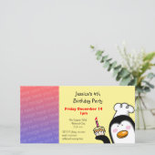 Vierte Geburtstagsparty einladen (Geburtstagskuche (Stehend Vorderseite)