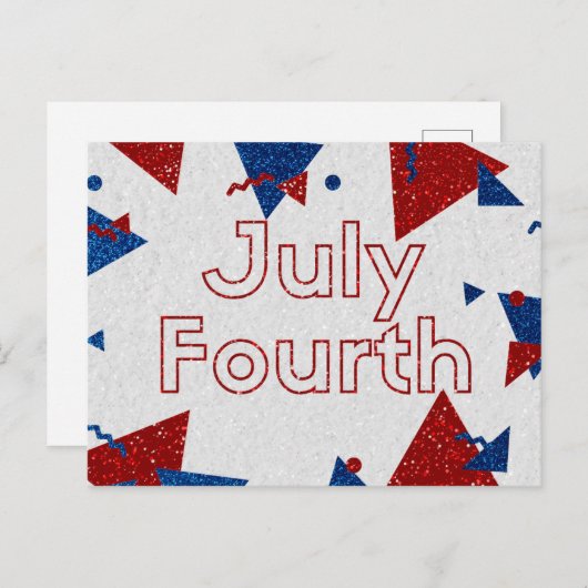 Vierte Glitzer im Juli Postkarte (Vorne/Hinten)