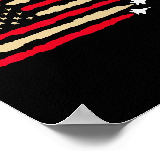 Vierte Ju-Jet-Jet-Flugzeug der Patriotischen USA Poster (Ecke)