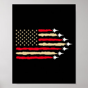 Vierte Ju-Jet-Jet-Flugzeug der Patriotischen USA Poster
