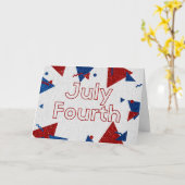 Vierte Juli-Glitzer-Karte Karte (Gelbe Blume)