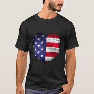 Vierte Juli Liebe Flag für Patriotik T-Shirt