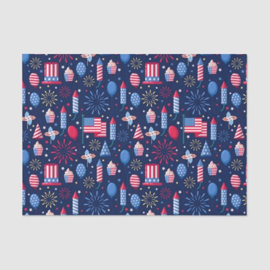 Vierte Juli Seidenpapier (Vorderseite)