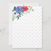 Vierte Juli Wed White etwas Blue Brautparty Einladung (Rückseite)