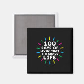 Vierte Klasse 4. Klasse 100 Tage Schule Magnet (Vorderseite/Rückseite)