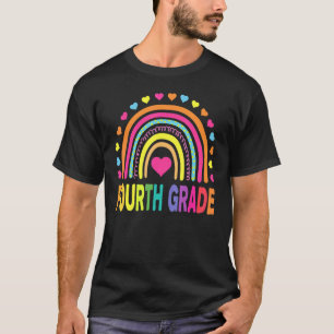 Vierte Klasse 4. Klasse Regenbogen Lehrer Kinder R T-Shirt