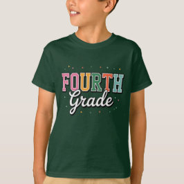Vierte Klasse – Farbgestaltung zum bunter Schulein T-Shirt