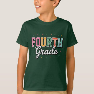 Vierte Klasse – Farbgestaltung zum bunter Schulein T-Shirt