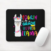 Vierte Klasse kein Prob Llama Lehrer Student zurüc Mousepad (Mit Mouse)