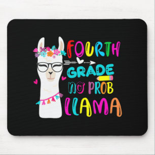 Vierte Klasse kein Prob Llama Lehrer Student zurüc Mousepad