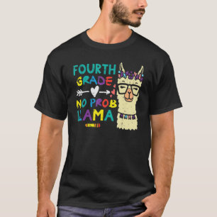 Vierte Klasse Kein Problem Lama  4. erster Schulta T-Shirt