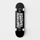 Vierte Klasse Lehrer einfache Retro-Custom Skateboard (Vorderseite)