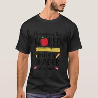 Vierte Klasse Lehrer VERÄNDERN WELTWEITE EINZIGSTE T-Shirt