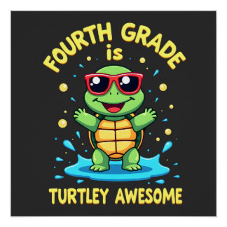 Vierte Klasse Turtle-y Toller erster Tag der viert Poster