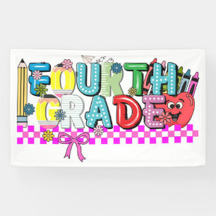 Vierte-Klasse-Typografie Banner