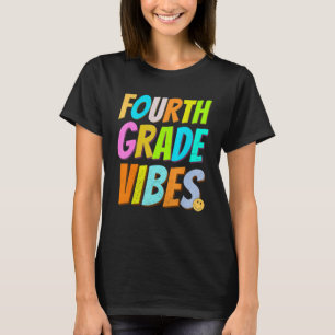 Vierte Klasse Vibes 1. Schultag Retro Vinta T-Shirt