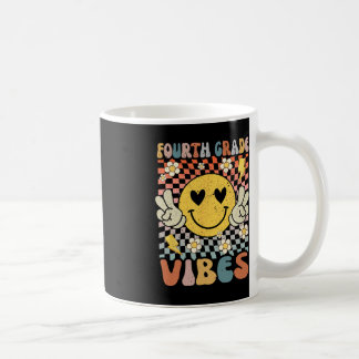 Vierte Klasse Vibes 4. Klasse Retro Lehrer 1. Tag Kaffeetasse
