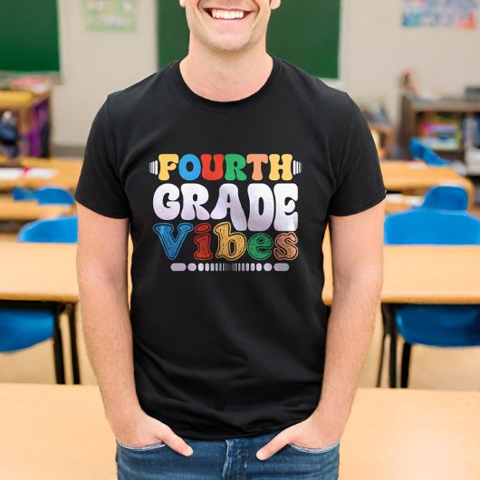 Vierte Klasse Vibes 4. Klasse zurück zur Schule T-Shirt