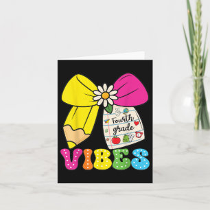 Vierte Klasse vibes back to School Coquette Tee Karte