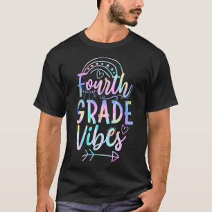 Vierte Klasse Vibes Byck Zur Schule Tie Dye Lehrer T-Shirt