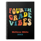 Vierte Klasse vibes Retrofarben zurück zur Schule Notizblock (Vorderseite)