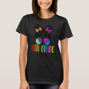Vierte Klasse Vibes Unordentlicher Dutt Haargummi T-Shirt
