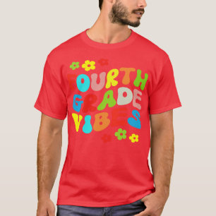 Vierte Klasse Vibes Vierter Klasse Team Retro 1. T T-Shirt
