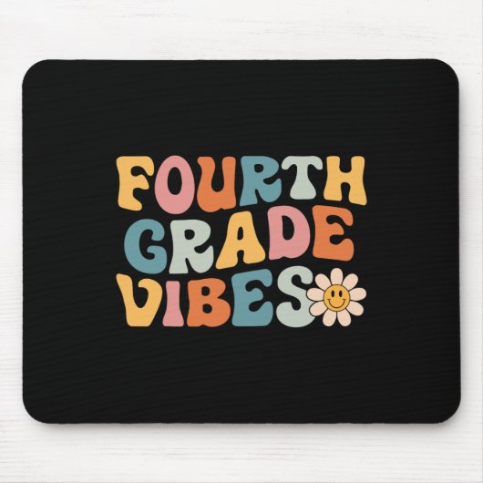 Vierte Klasse - Viertklässler - Retro 1. Tag Mousepad (Vorne)