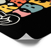 Vierte Klasse - Viertklässler - Retro 1. Tag Poster (Ecke)