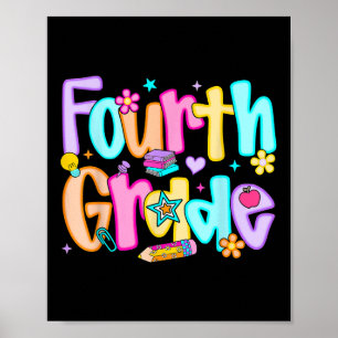 Vierte Klasse zurück zur Schule 4. Klasse unterric Poster