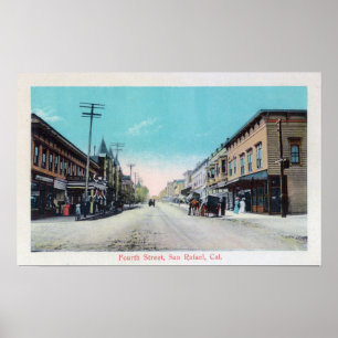 Vierte Straße View San Rafael, CA Poster