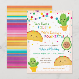 Vierte Taco-Einladung zum Vierten Geburtstag - Vie Einladung