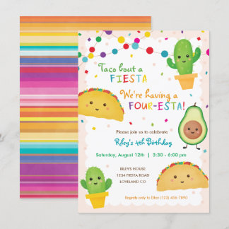 Vierte Taco-Einladung zum Vierten Geburtstag - Vie Einladung