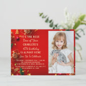 Vierte Weihnachtsfeier Foto Einladung (Stehend Vorderseite)