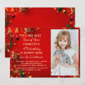 Vierte Weihnachtsfeier Foto Einladung (Vorne/Hinten)