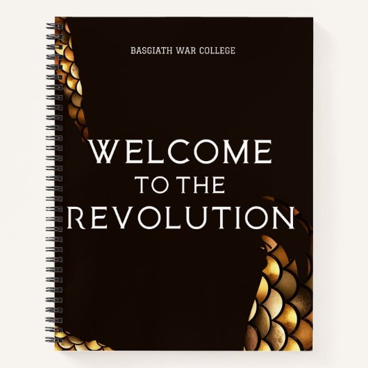 Vierte Wing-Welcome to the Revolution Notizblock (Vorderseite)