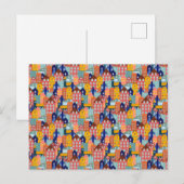 Viertel Block Stadt Häuser Muster Postkarte (Vorne/Hinten)