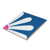 Viertel weiß dunkel, rosa Mitte blau auf Lapis Fliese (Seite)