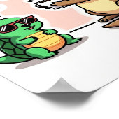 Viertelfinale - Süße Tier Puzzle Art Poster (Ecke)