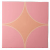 Viertelkreis Millenium pink und apricot Fliese (Vorderseite)