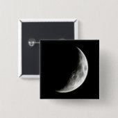 Viertelmond-Mondplaneten-Kugel Button (Vorne & Hinten)