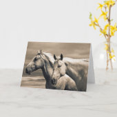 Viertelpferde auf der kanadischen Prärie Karte (Gelbe Blume)